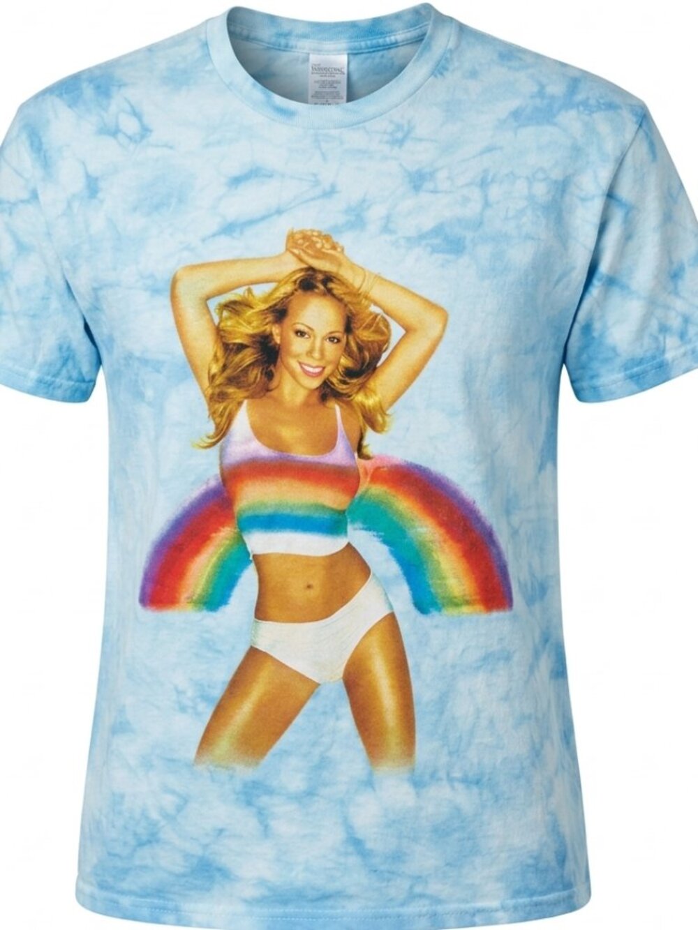 Mariah Carey 2022 Pride Collection Tie Dye Graphic Tee Shirt Blue Size L